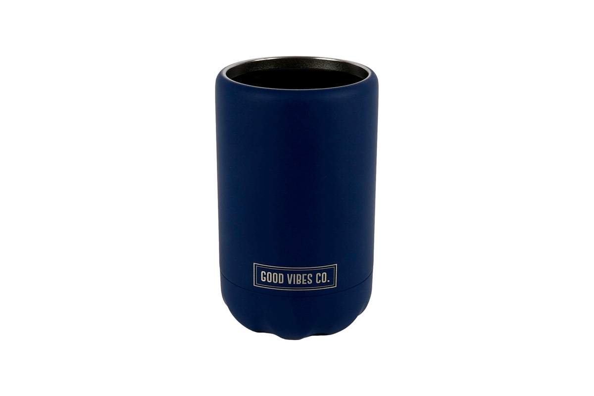 Good Vibes™ Insulated Double Wall Stainless Steel Regular Bottle & Can Cooler - Indigo