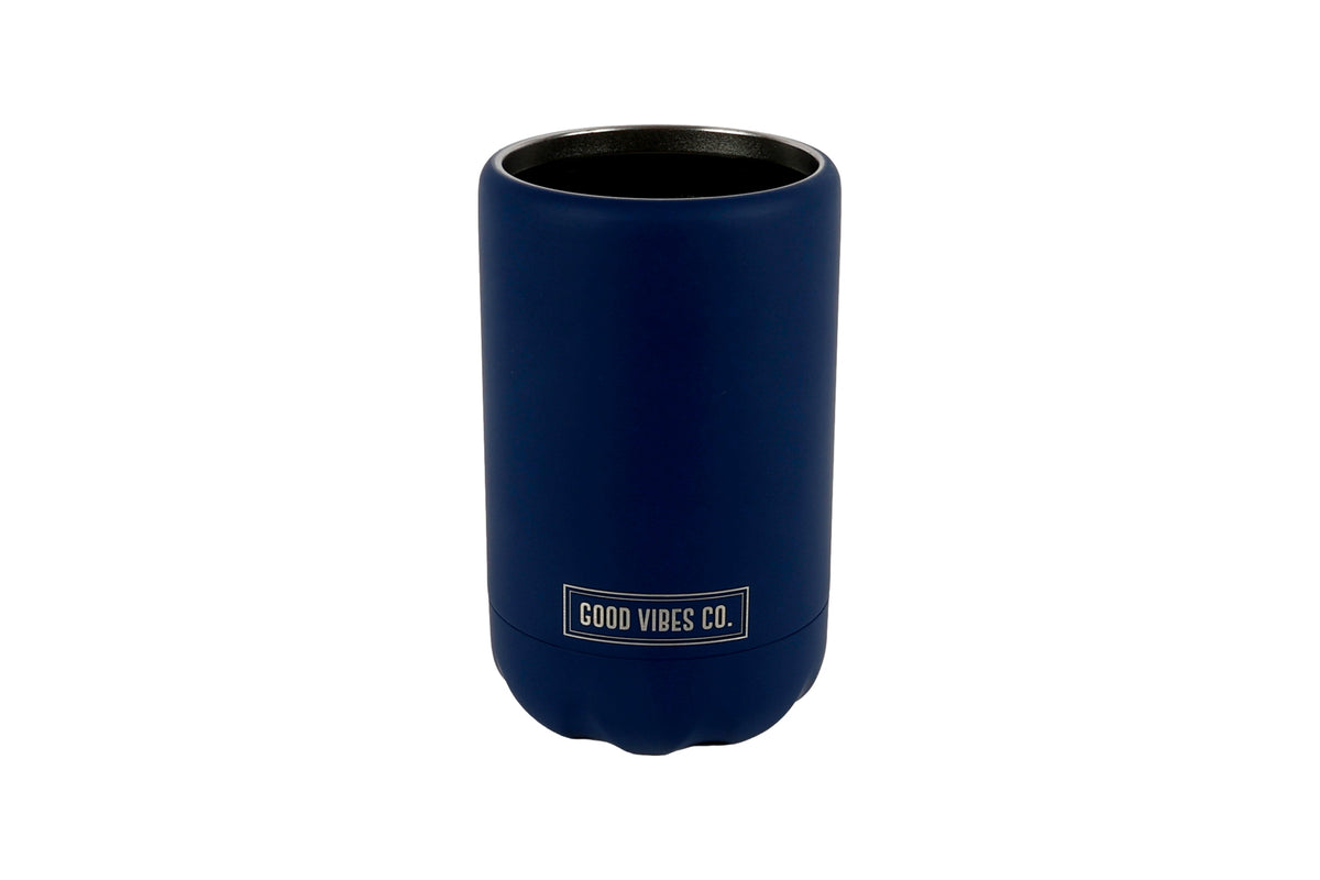Insulated Double Wall Stainless Steel Regular Bottle & Can Cooler - Navy Blue