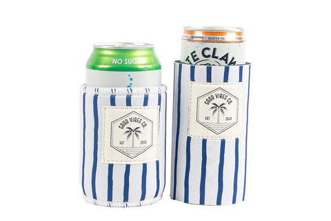 Good Vibes™ Skinny Neoprene Can & Stubby Holder - Mediterranean