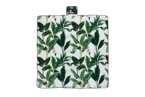 Botanical Premium Picnic Mat Blanket, 2x2m, Waterproof Base, Carry Strap, Storage Pocket, 4 Ground Pegs