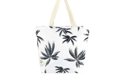 Good Vibes™ Beach Shopping Bag, Inner Pocket, Carry Handles - Havana