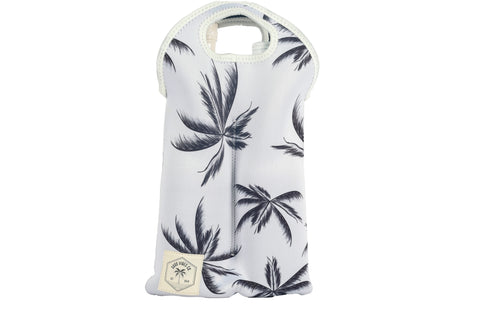 Good Vibes™ Neoprene Double Bottle Holder Bag - Blush Palm