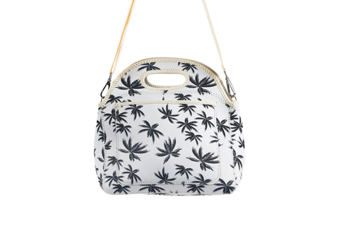 Good Vibes™ Neoprene Lunch Bag with Shoulder Strap - Blush Palm