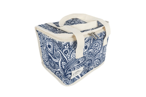 Tahitian Blue Premium Insulated Lunch Bag, Carry Handles, Zippered Closure