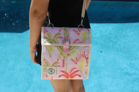 Tropicana Insulated Lunch Bag, Removable Shoulder Strap, Adjustable Closure Strap