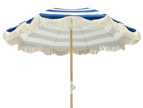 Luxe Canvas Beach Umbrella 2M - Hamptons Navy