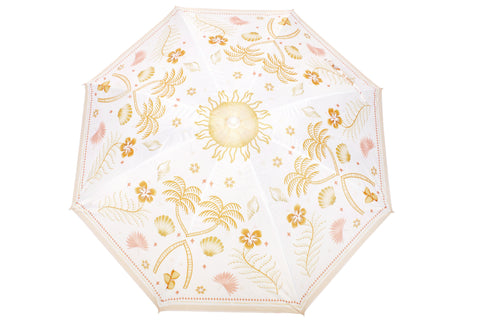 Beach Umbrella With Matching Carry Bag 180cm Dia - Moroccan Palm
