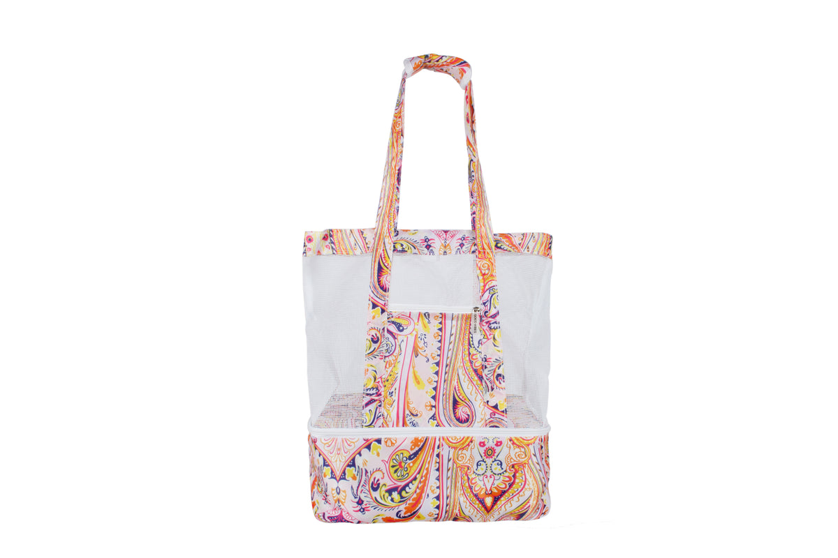 2 IN 1 BEACH COOLER BAG 46X42X19CM - NOMAD PAISLEY