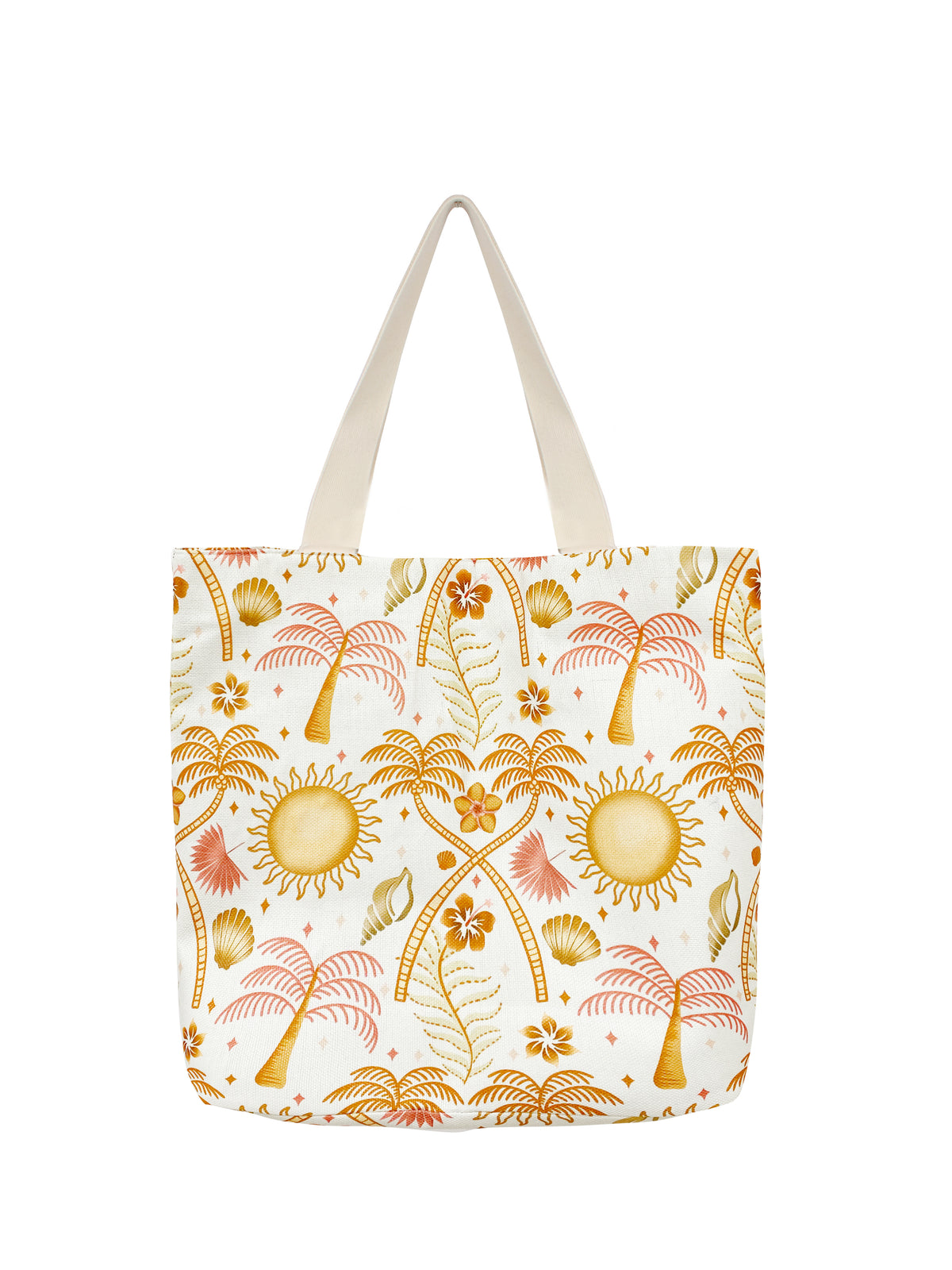 Beach Bag With Inner Pocket  - Moroccan Palm