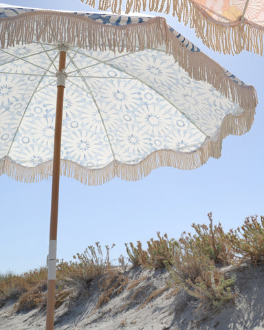 Luxe Canvas Beach Umbrella 2M - Indigo Waters