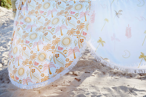 COCO AND WAVES ROUND BEACH TOWEL 150CM