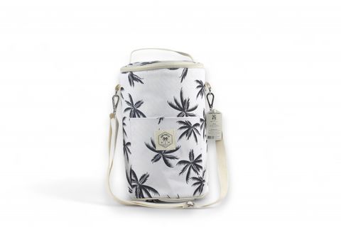 Barrel Cooler Bag with Shoulder Strap - Blush Palm