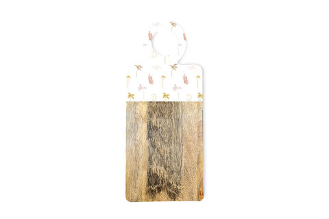 Good Vibes™ Mango Wood & Enamel Serving Board 46cm  - Coco And Waves