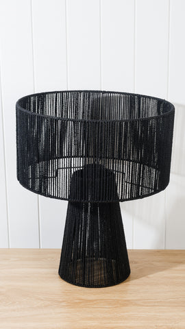 45cm Aurora Rope Table Lamp Black