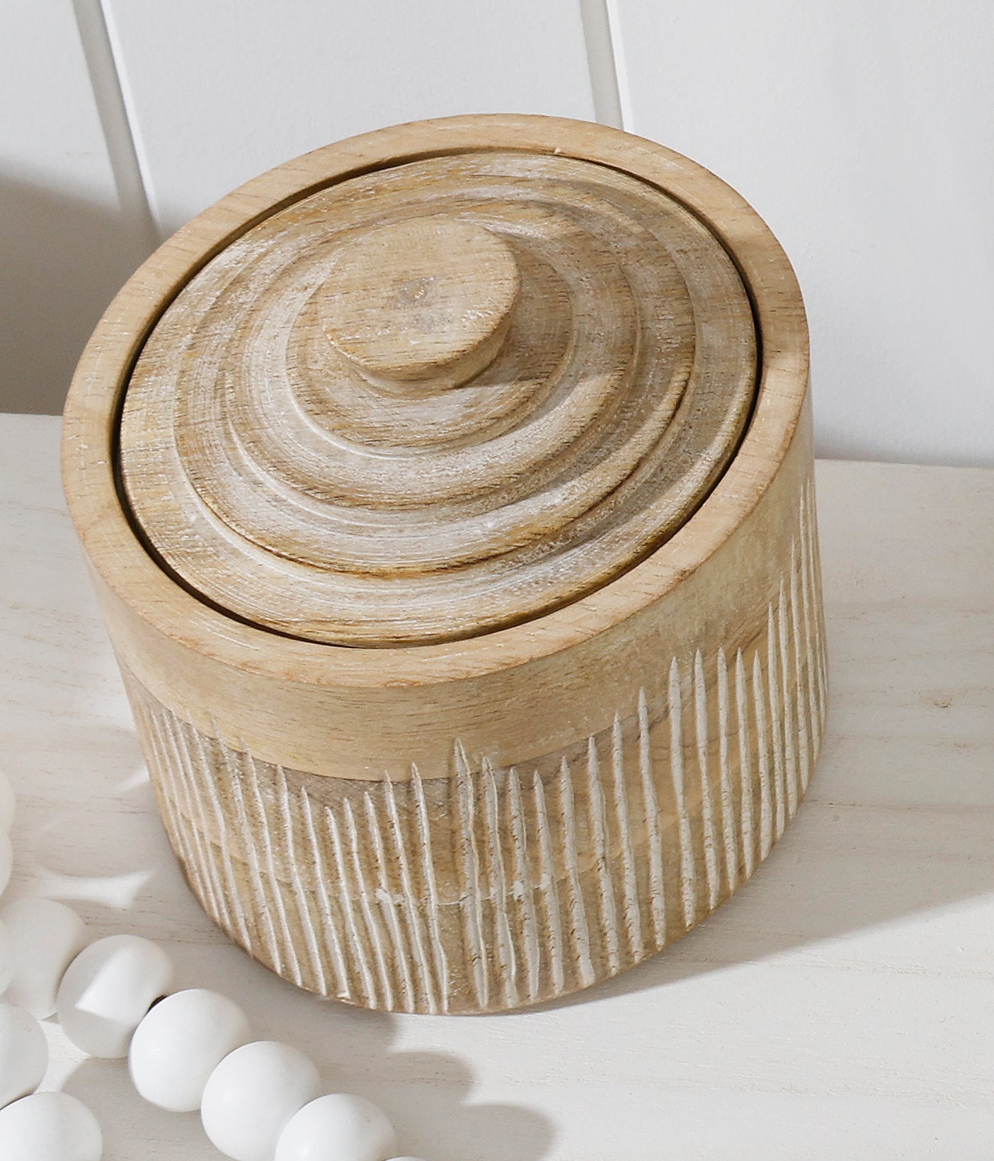 Shop Cyrus Mango Wood Canister Online - Maine and Crawford