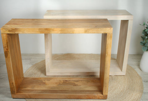 MANGO WOOD BENCH, TABLE, HALL STAND OR CONSOLE KNOCK DOWN, 100X76X35CM