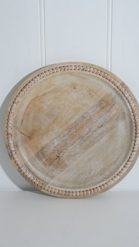 BRYONY MANGO WOOD ROUND PLATE 30cm