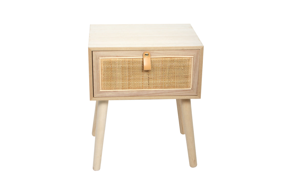 Reid Bed Side Table Rattan Natural
 49 x 40 x 37cm