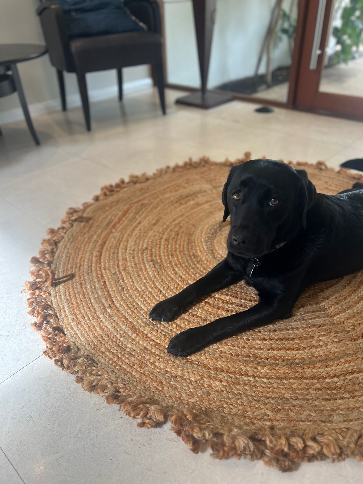 Leilani Round Jute Rug with Tassels - Organic texture and chic design for modern interiors