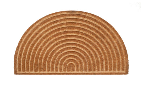 M&C™ STRIPED EMBOSSED ARCH COIR & VINYL DOORMAT 70x40x1.5cm