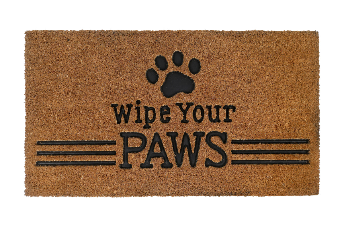 WIPE YOUR PAWS' EMBOSSED DESIGN 70x40x1.5cm