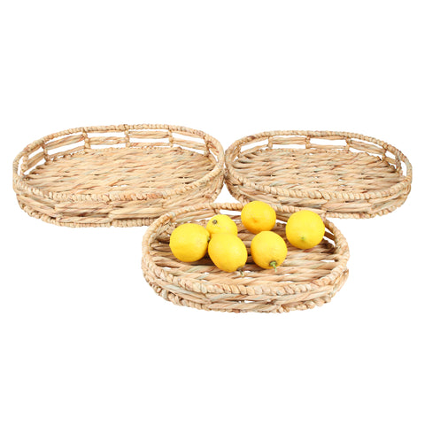 Set Of 3 Yeyo Waterhyacinth Baskets
