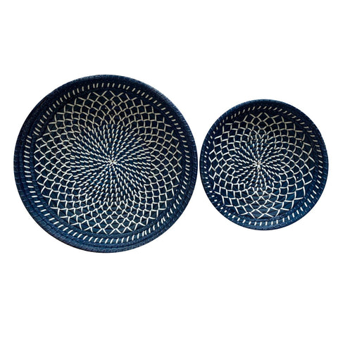 Holland Indigo Seagrass Basket Set Of 2