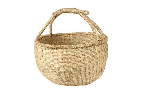 Ilonia Natural Bolga Seagrass Picnic Basket 28cm