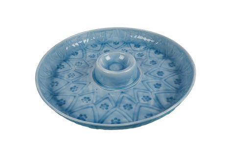 SKY BLUE EMBOSSED CAKE STAND