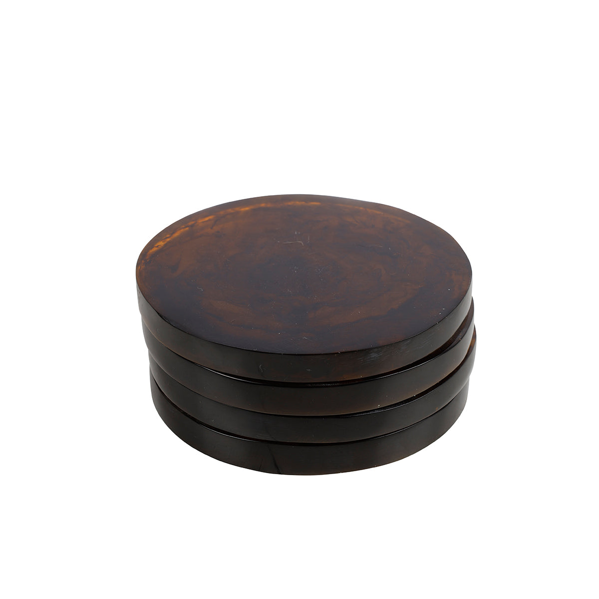 Shop Best Ophelia Set of 4 Round Coasters - Tobacco