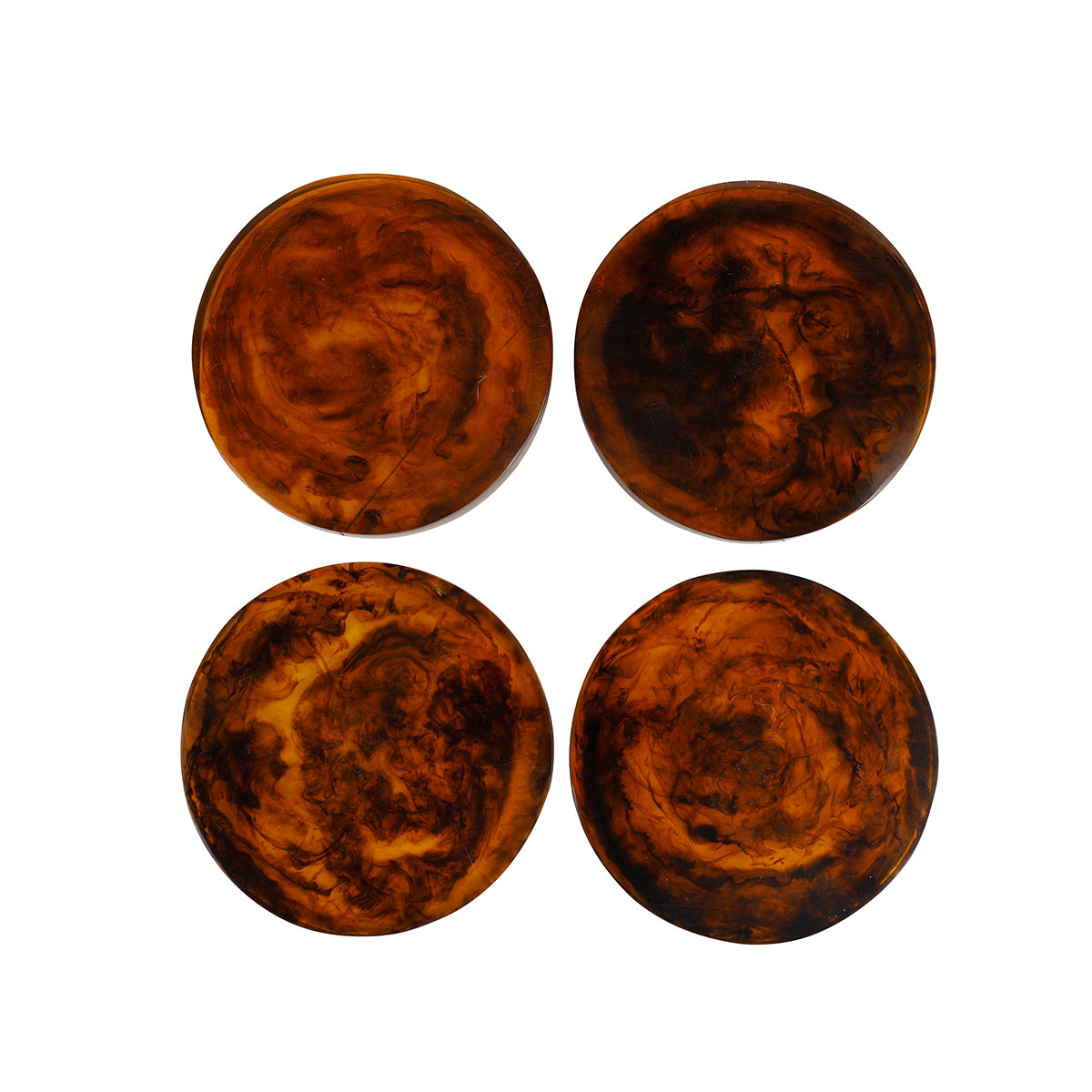 Buy online Ophelia Set Of 4 Round Coasters - Tobacco