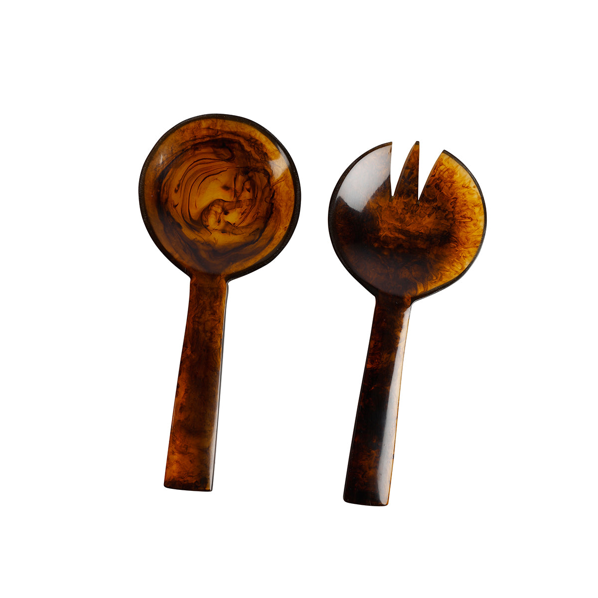 Ophelia 2pc Resin Salad Servers 23cm- Tobacco