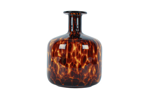 Easton Amber Leopard Print Vase H22 x D16cm