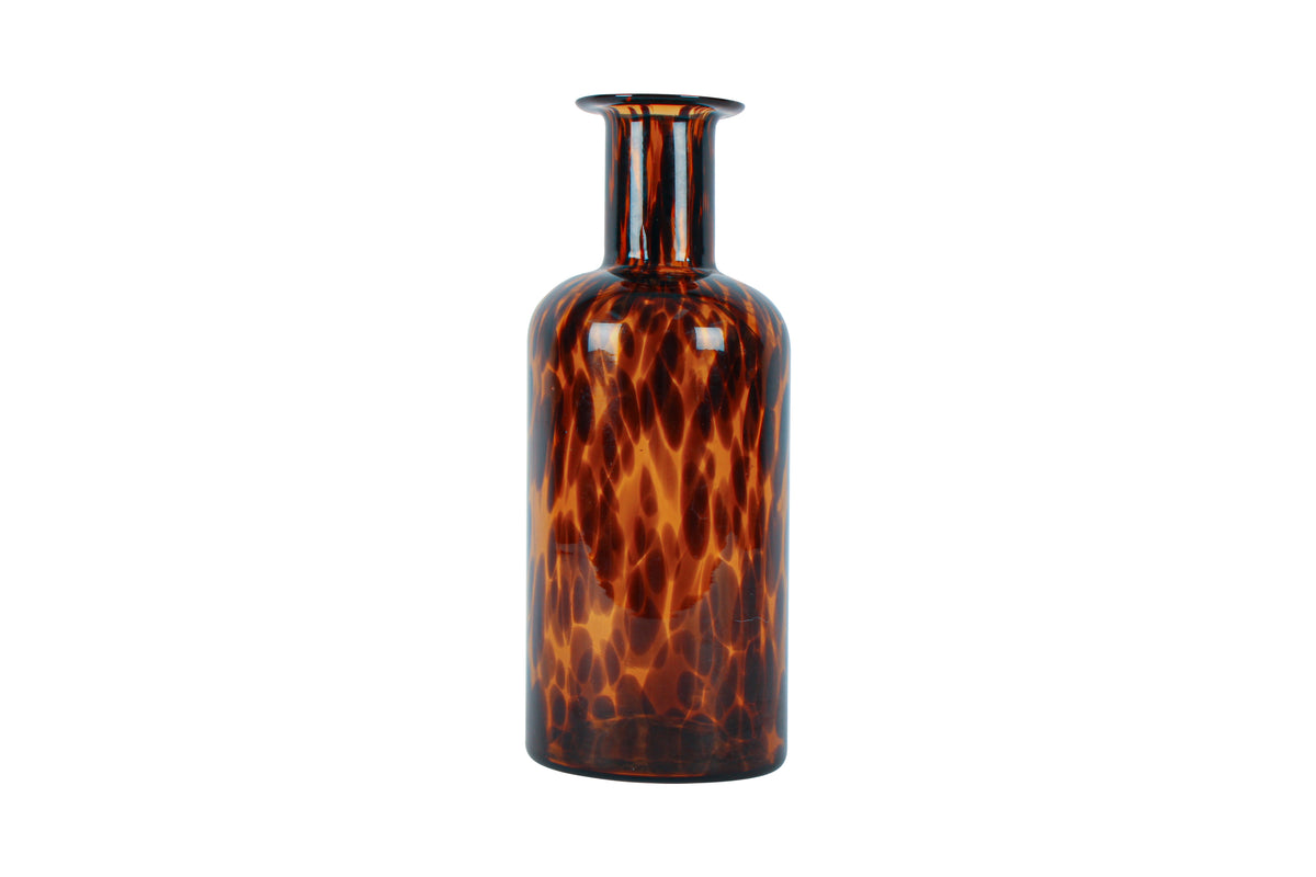 Easton Amber Leopard Print Vase H30 x D12cm