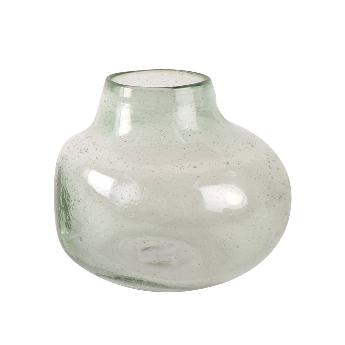 Igan Hand Blown Glass Round Vase 17 x 16 x 8cm