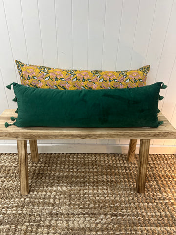 Mustard Floral Long Cushion 90X40cm