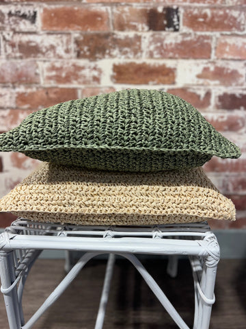 Olive Straw Cushion for sale in Australia