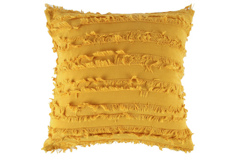 Mustard Fringed Cushion 45X45cm