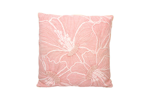 CAOIMHE FLORAL COTTON EMBROIDRD FILLED CUSHION