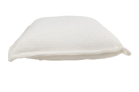 Durable white cushion for outdoor use, 45 x 45 x 5 cm