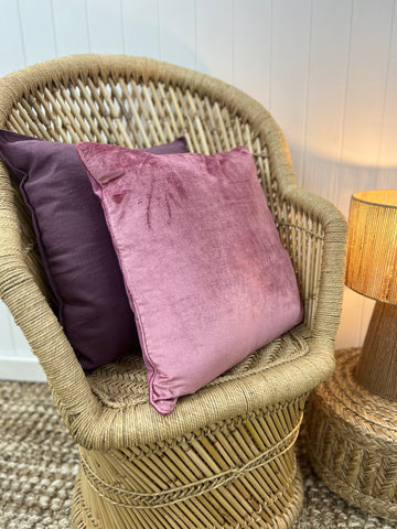 Octavi Cotton Linen Cushion Deep Plum 50 x 50cm