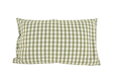 Sage Cotton Gingham Cushion 50 x 30cm