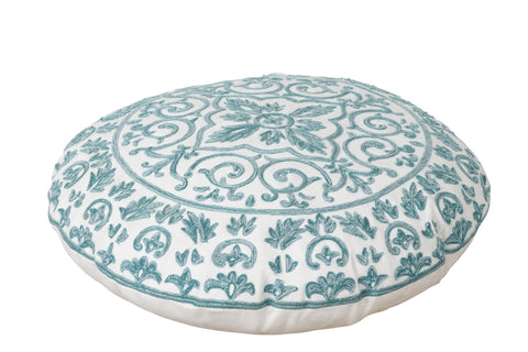 Athena Embroidered Cushion Round 40 x 40cm