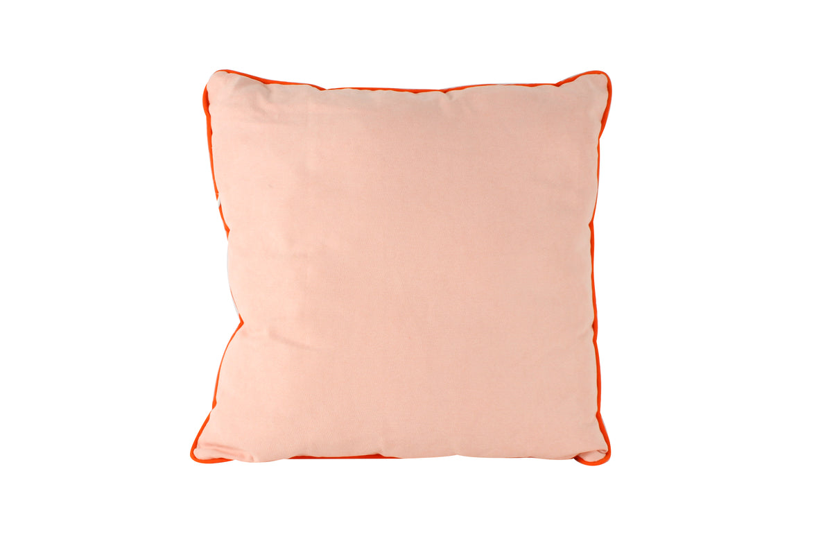 Beulah Faux Suede Filled Cushion With Piping 50 x 50 cm