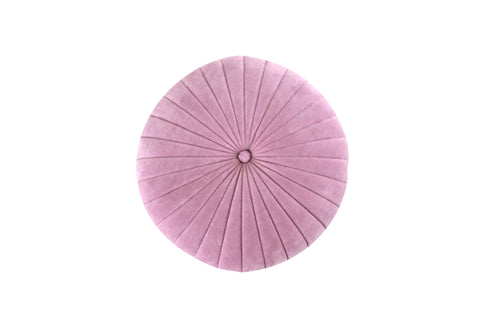 BARONESS LILAC ROUND FILLED VELVET CUSHION 50 X 50 cm