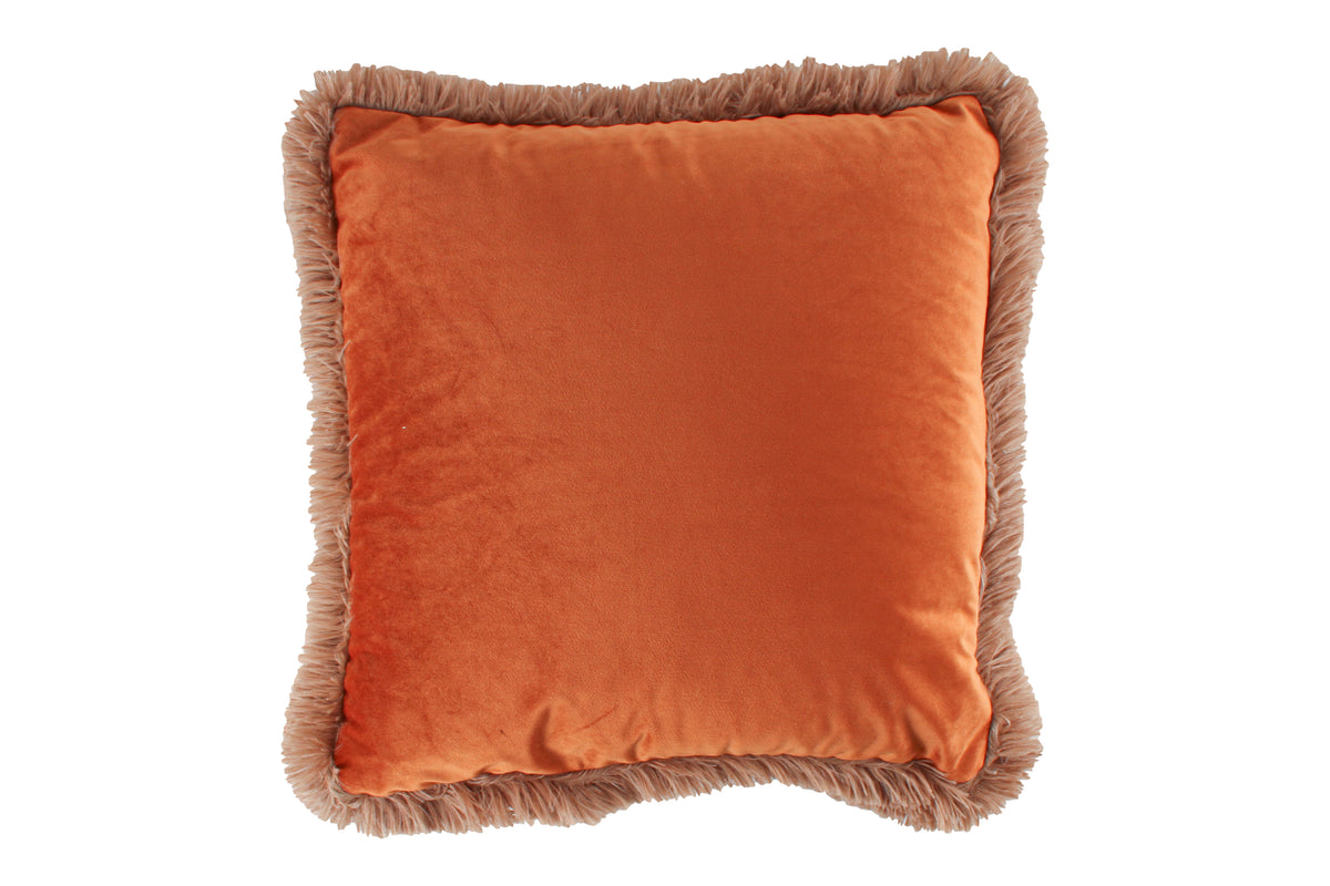 Kareem Super Soft Cushion With Fringing And Fill 50 x 50cm Gold