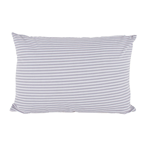 Grey Cotton Stripe Cushion 45 x 30cm