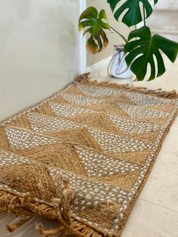 Laaj Jute Cotton Braided Rug 90 x 60cm