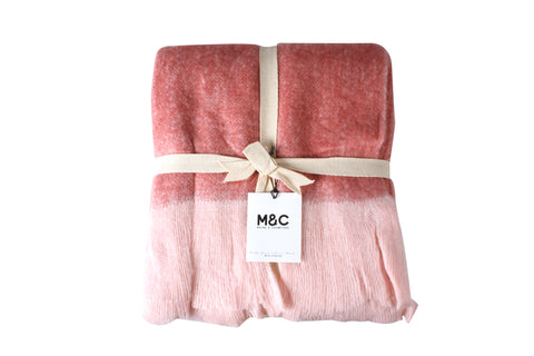 Baily Faux Mohair Throw With Fringing