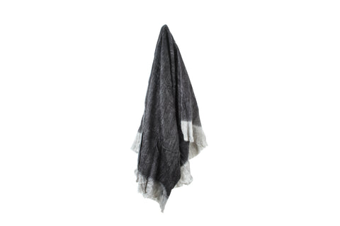 Maeve Faux Mohair Throw With Fringing